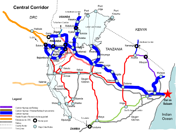 Central Corridor map