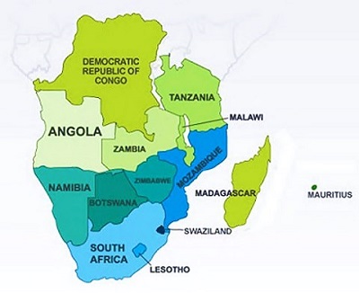 SADC regional integration web